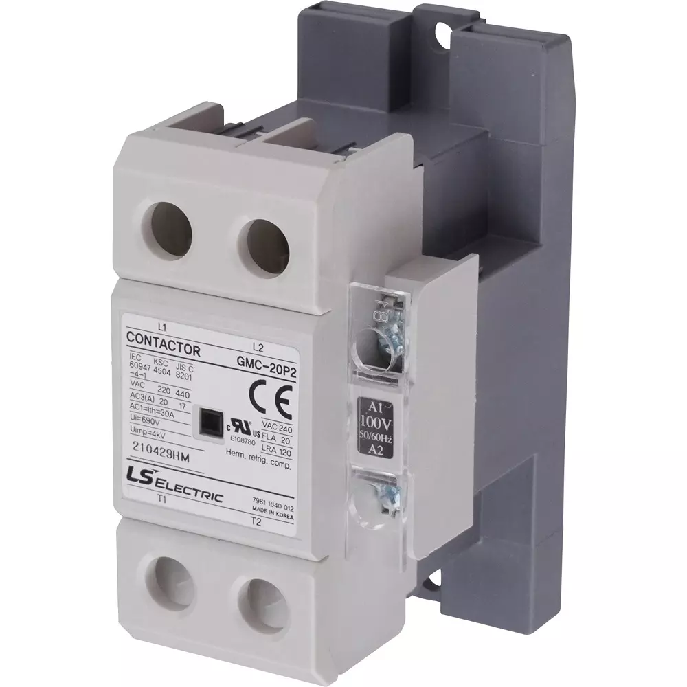LS Electric Magnetic Contactor AC220 Rated Operating Voltage 2 W Power Consumption 100 V Rated Coil, GMC-20P2-AC100VPD