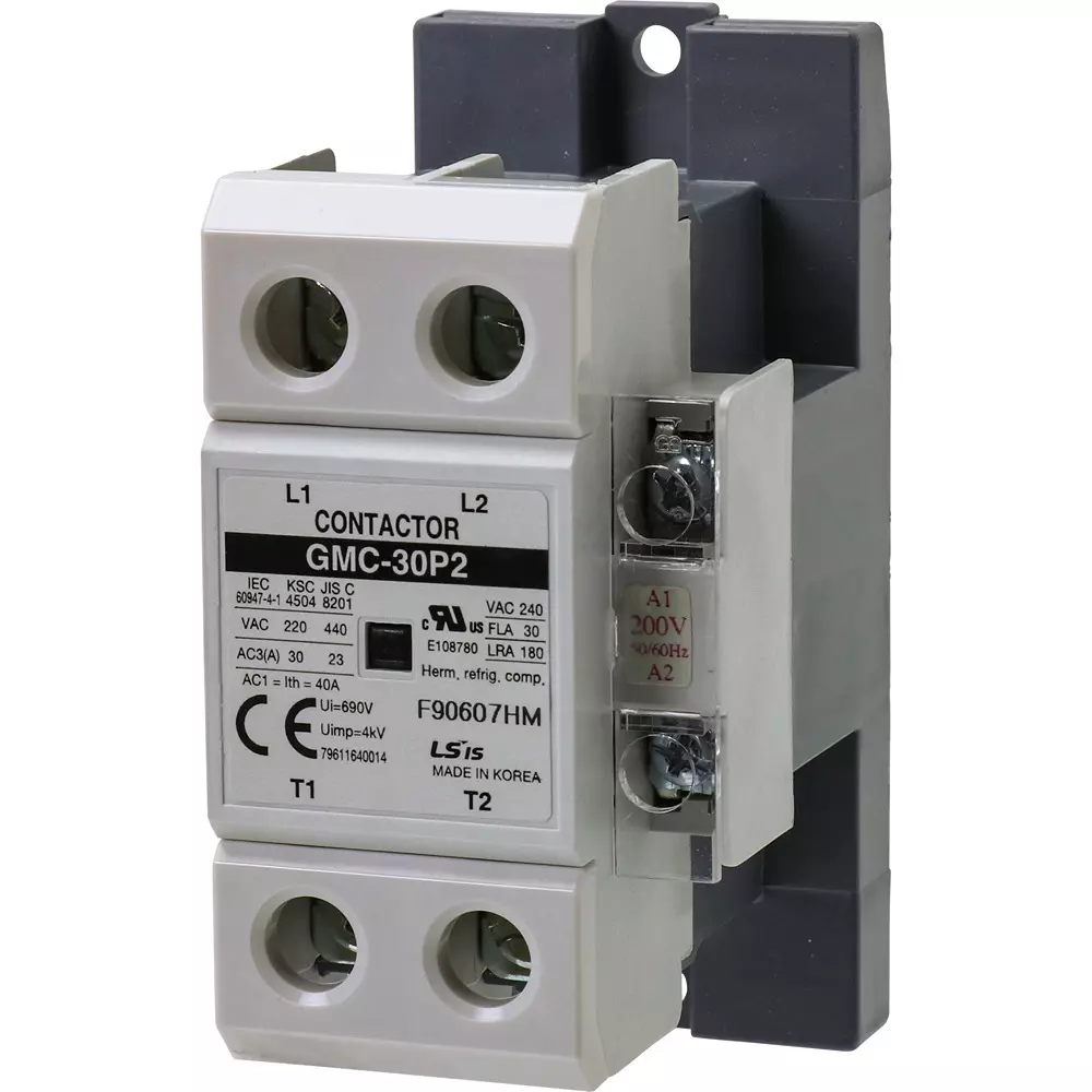 LS Electric Magnetic Contactor AC440 Rated Operating Voltage 2 W Power Consumption 200 V Rated Coil, GMC-30P2-AC200VPD