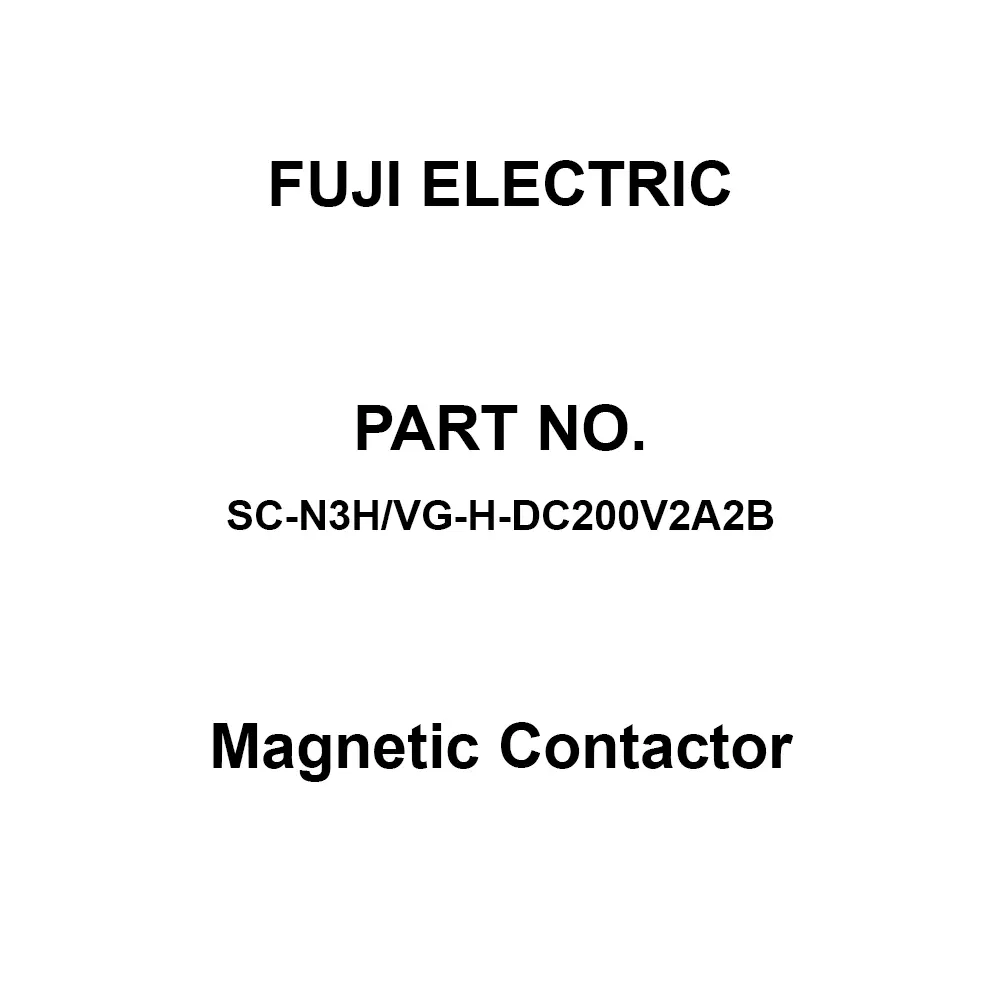 Fuji Electric Magnetic Contactor 2A2B Auxiliary Contacts, SC-N3H/VG-H-DC200V2A2B