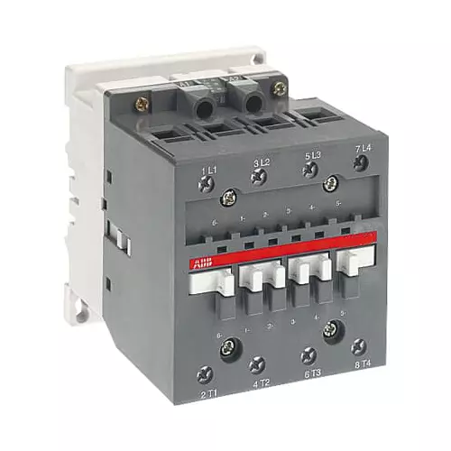 ABB 4 Pole Contactor 4NO Main Contact Arrangement 110-120 V AC Operated 60 Hz Frequency for Industrial Use, A45-40-00-84
