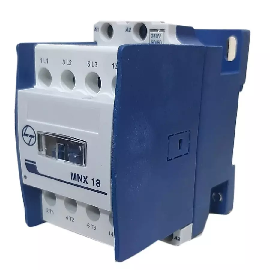 L&T MNX18-2P Power Contactor 2 Pole 18 A 240 V AC 1 NO, CS90236BOOO