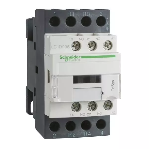 Schneider Electric Electromechanical Contactor DC Type Coil 2 NO + 2 NC 24 V DC 20 Amp, LC1D098BL