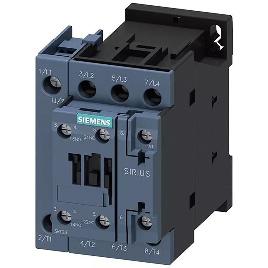Siemens Electromechanical Contactor AC Type Coil 110 V AC, 120 V AC 50 Amp, 3RT23271AK60