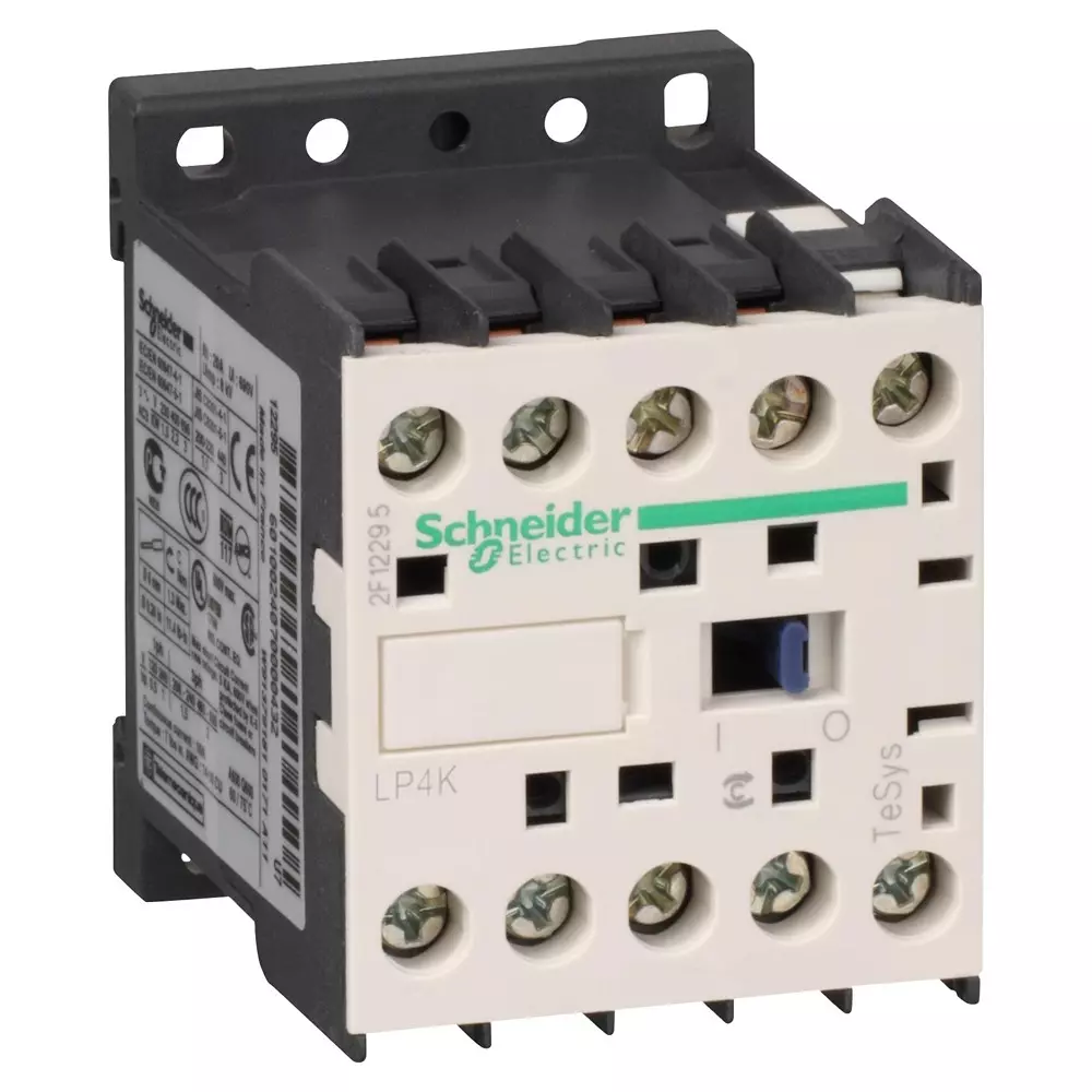 SCHNEIDER ELECTRIC Contactor, 4Pst-No, 24V, Din Rail/Panel, Lp4K09004Bw3