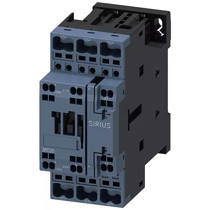 Siemens Electromechanical Contactor AC Type Coil 3 Form A (3PST-NO) 110 V AC, 120 V AC 9 Amp, 3RT20232AK60