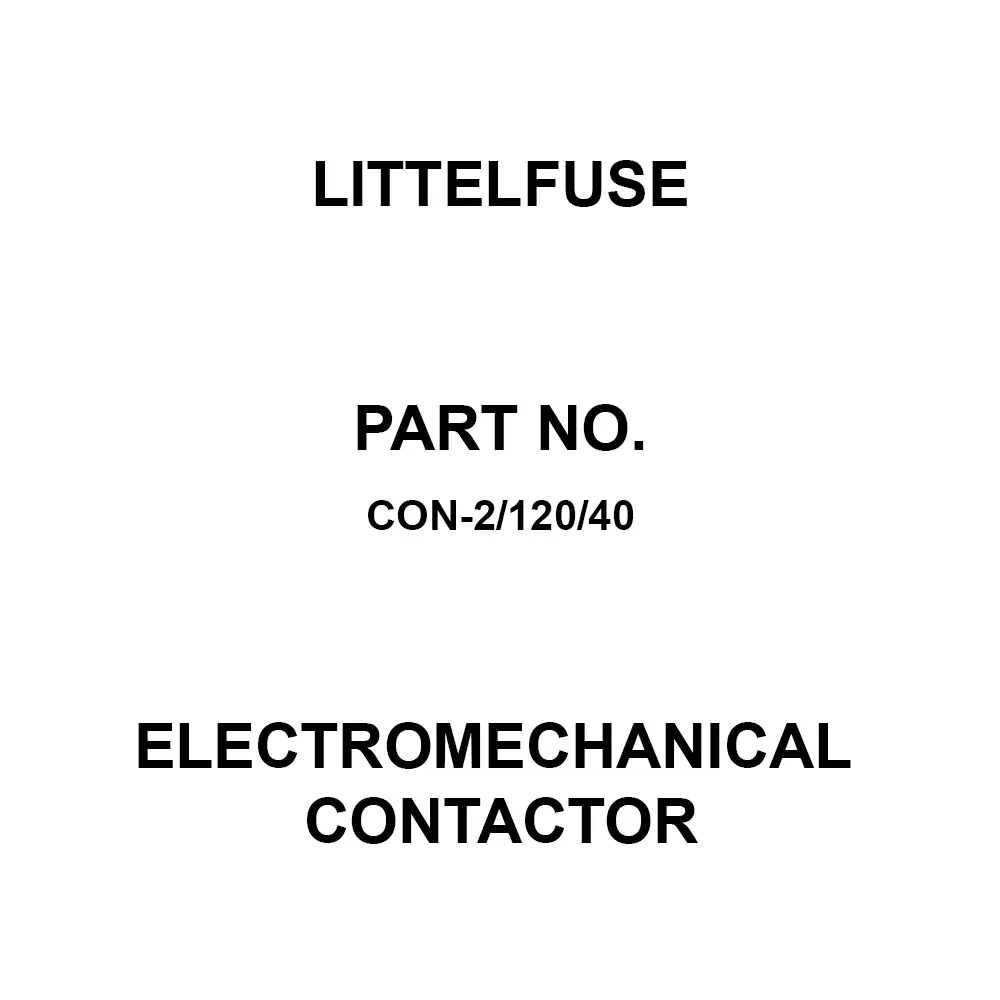 Littelfuse HCC Electromechanical Contactor 40 Amp Current Rating 120 V, CON-2/120/40