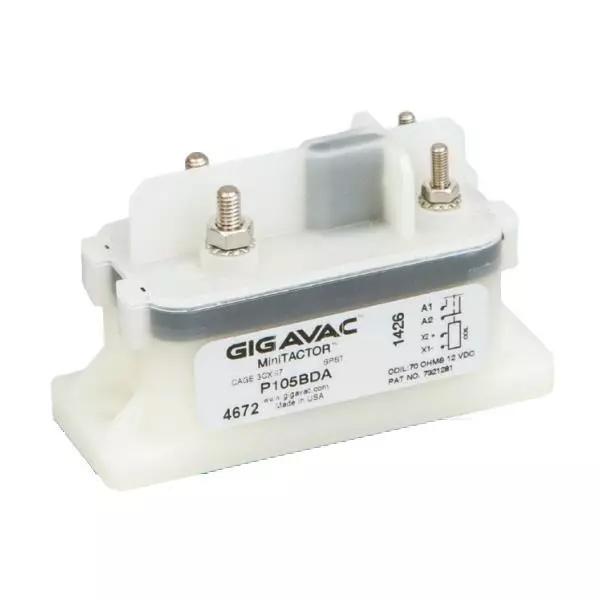 GIGAVAC Electromechanical Contactor DC Type Coil 1 Form X (SPST-NO-DM) 12 V DC 50 Amp, P105BDA