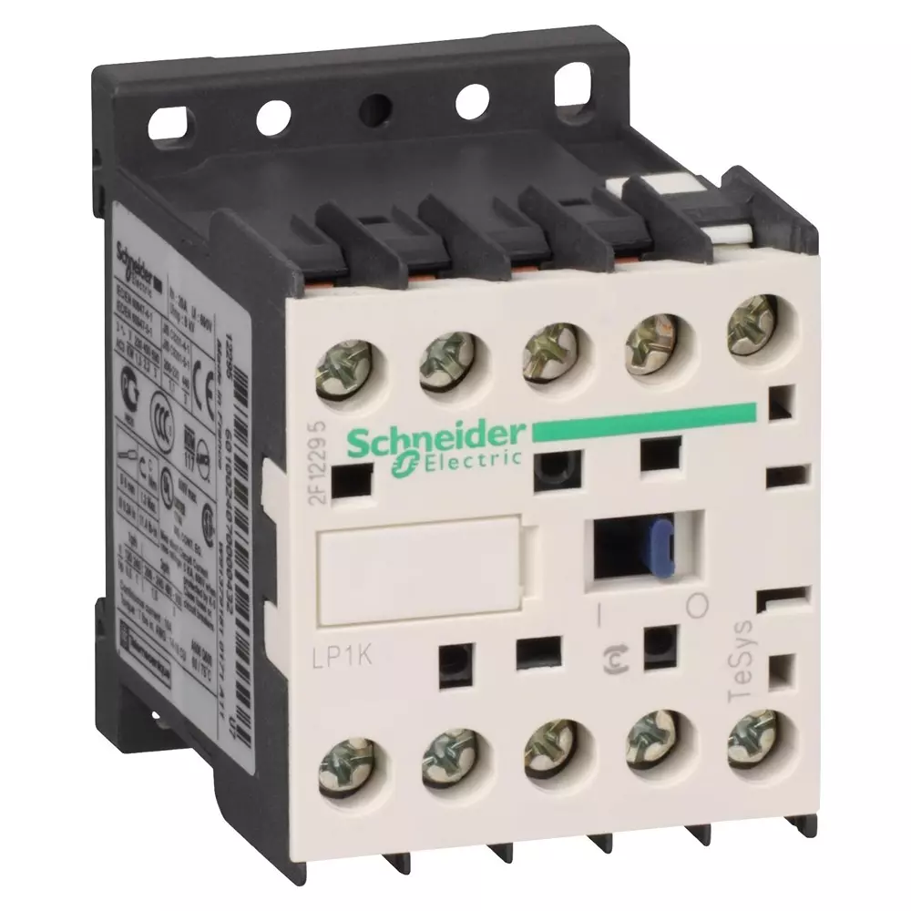 SCHNEIDER ELECTRIC Contactor, 3Pst-No, 12V, Dinrail/Panel, Lp1K0610Jd