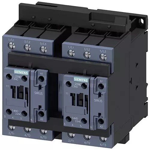 Siemens Electromechanical Contactor AC Type Coil 3 Form A (3PST-NO) 110 V AC, 120 V AC 65 Amp, 3RA23388XB301AK6
