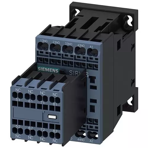 Siemens Electromechanical Contactor AC Type Coil 4 Form A (4PST-NO), 4 Form B (4PST-NC) 110 V AC 10 Amp, 3RH23442AF00