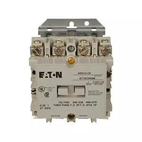 EATON Electromechanical Contactor AC Type Coil 200 V AC to 208 V AC 27 Amp, A201K1CB