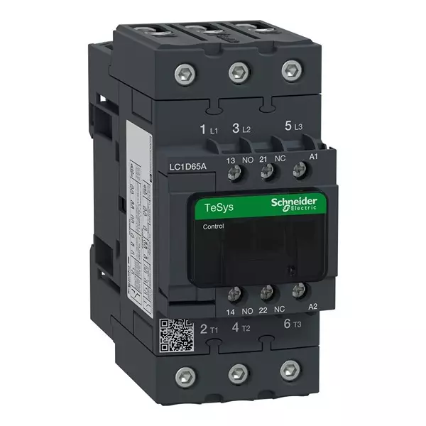SCHNEIDER ELECTRIC Contactor, 37Kw 65 Amp, 110V Ac Coil, Lc1D65Af7