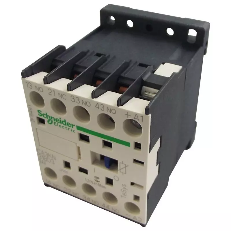 SCHNEIDER ELECTRIC Contactor, 3Pst-No/Spst-Nc, 24V, Dinrail, Ca3Kn31Bd3