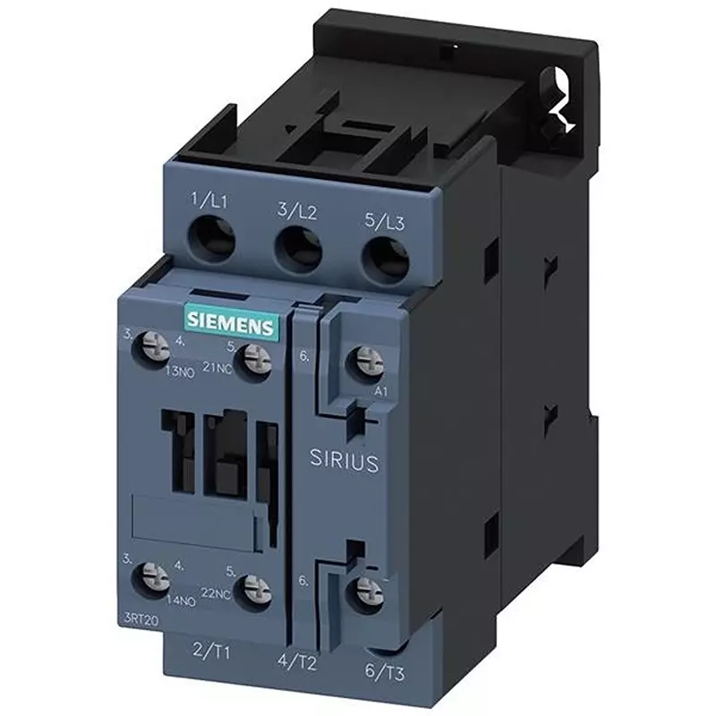 Siemens Electromechanical Contactor AC Type Coil 3 Form A (3PST-NO) 230 V AC 17 Amp, 3RT20251AL20