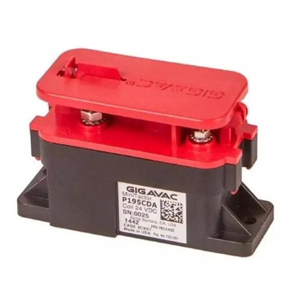 GIGAVAC Electromechanical Contactor DC Type Coil 1 Form X (SPST-NO-DM) 24 V DC 80 Amp, P195CDA