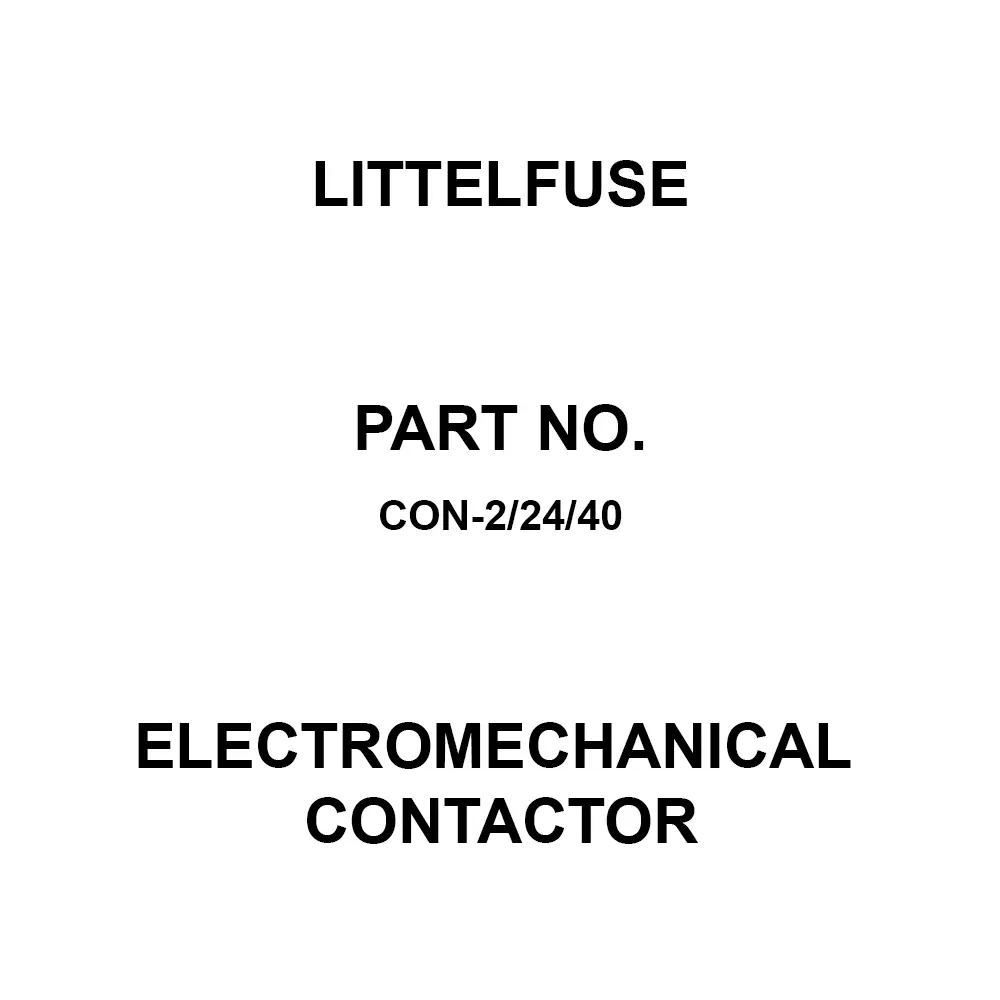 Littelfuse HCC Electromechanical Contactor 40 Amp Current Rating 24 V, CON-2/24/40