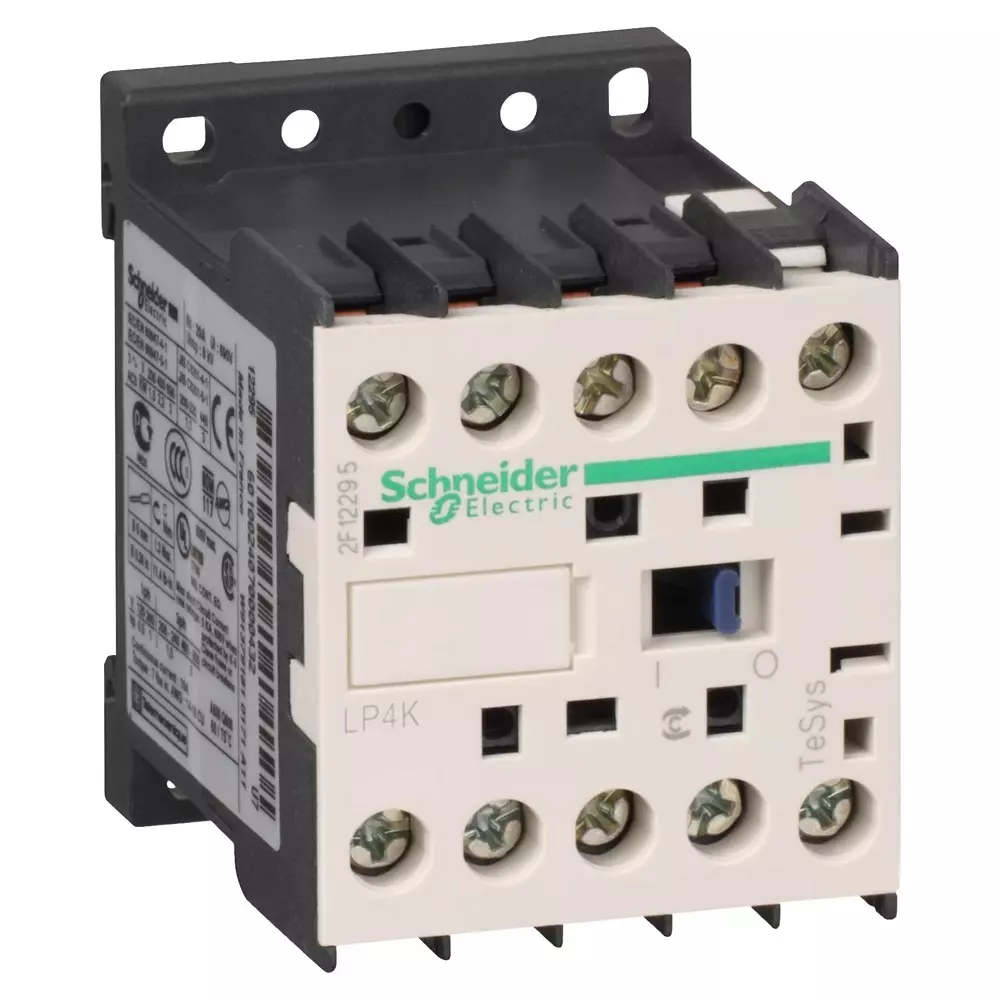 SCHNEIDER ELECTRIC Contactor, 3Pst-No, 24V, Dinrail/Panel, Lp4K1201Bw3