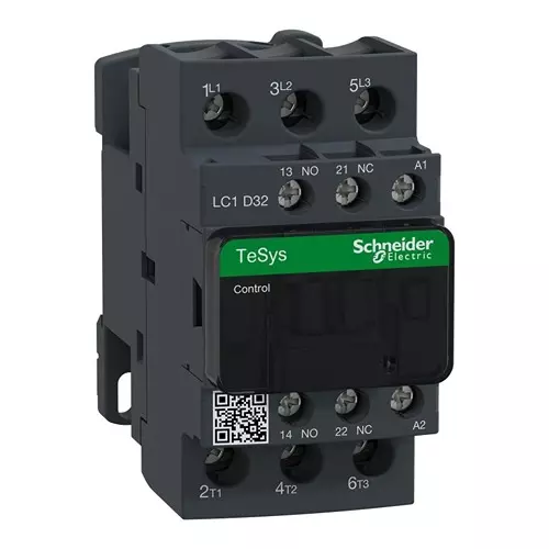 SCHNEIDER ELECTRIC Contactors CONTACTOR, 3PST-NO, 240VAC, DIN RAIL, LC1D32U7
