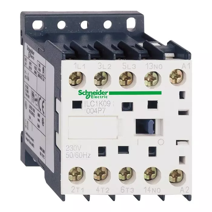 SCHNEIDER ELECTRIC Contactors CONTACTOR, 4PST-NO, 230VAC, DIN RAIL, LC1K09004P7