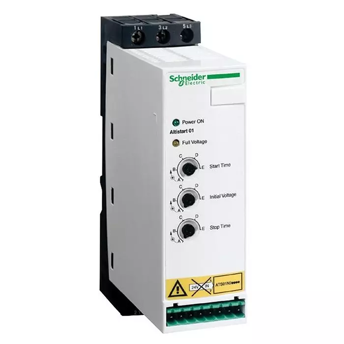 SCHNEIDER ELECTRIC Soft Start, Ats01, 380-415V, 12A, Ats01N212Qn