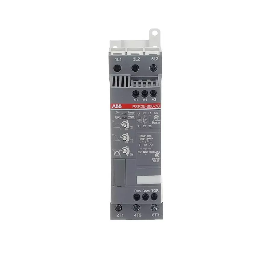 ABB Soft Starter, 3Ph, 25A, 15Kw, 208-600Vac, Psr25-600-70 - 25A