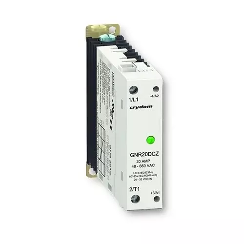 Crydom GNR Solid State Contactor DIN Rail Mount 10 Amp 24 V AC to 280 V AC, GNR10DCZ