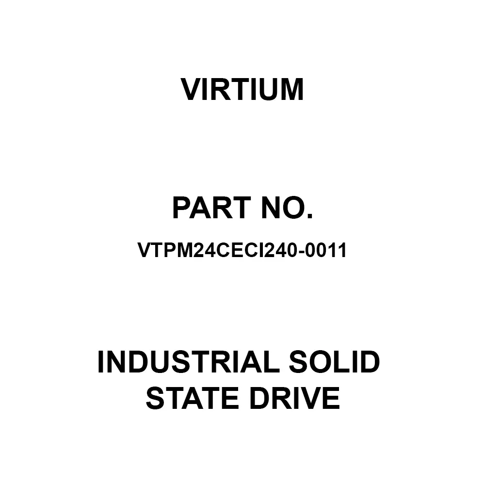 Virtium SATA Industrial Solid State Drive 240 GB Memory Size, VTPM24CECI240-0011