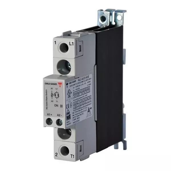 Carlo Gavazzi RGC1A Solid State Contactor DIN Rail Mount 25 Amp 24 V AC to 240 V AC, RGC1A23A25KKE