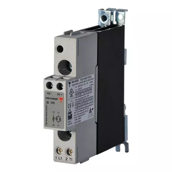 Carlo Gavazzi RGC1A Solid State Contactor DIN Rail Mount 25 Amp 24 V AC to 240 V AC, RGC1A23A25KGU