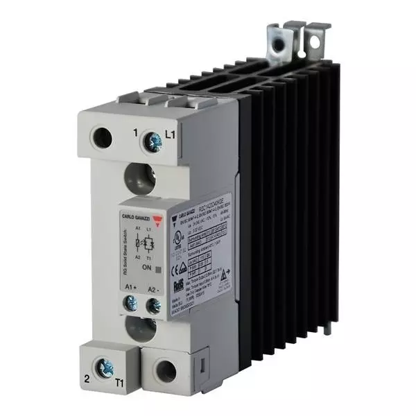 Carlo Gavazzi RGC1A Solid State Contactor DIN Rail Mount 43 Amp 42 V AC to 600 V AC, RGC1A60D42KGE