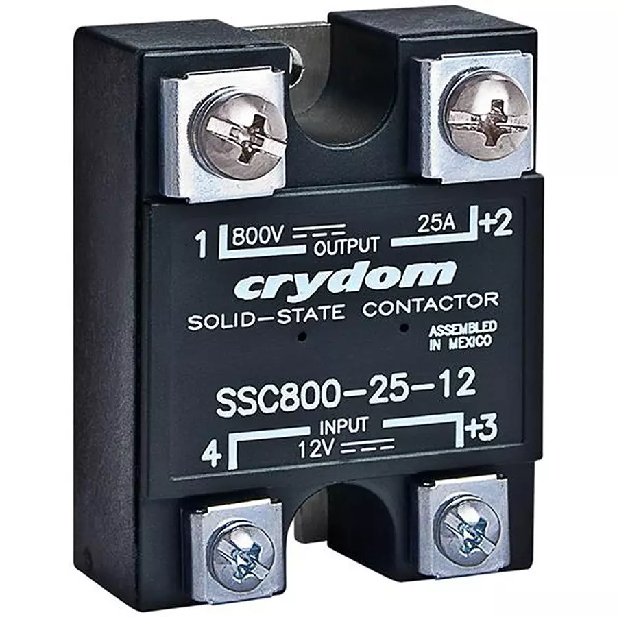 Crydom SSC Solid State Contactor Chassis Mount 25 Amp 0 V DC to 1 kV DC, SSC1000-25-12