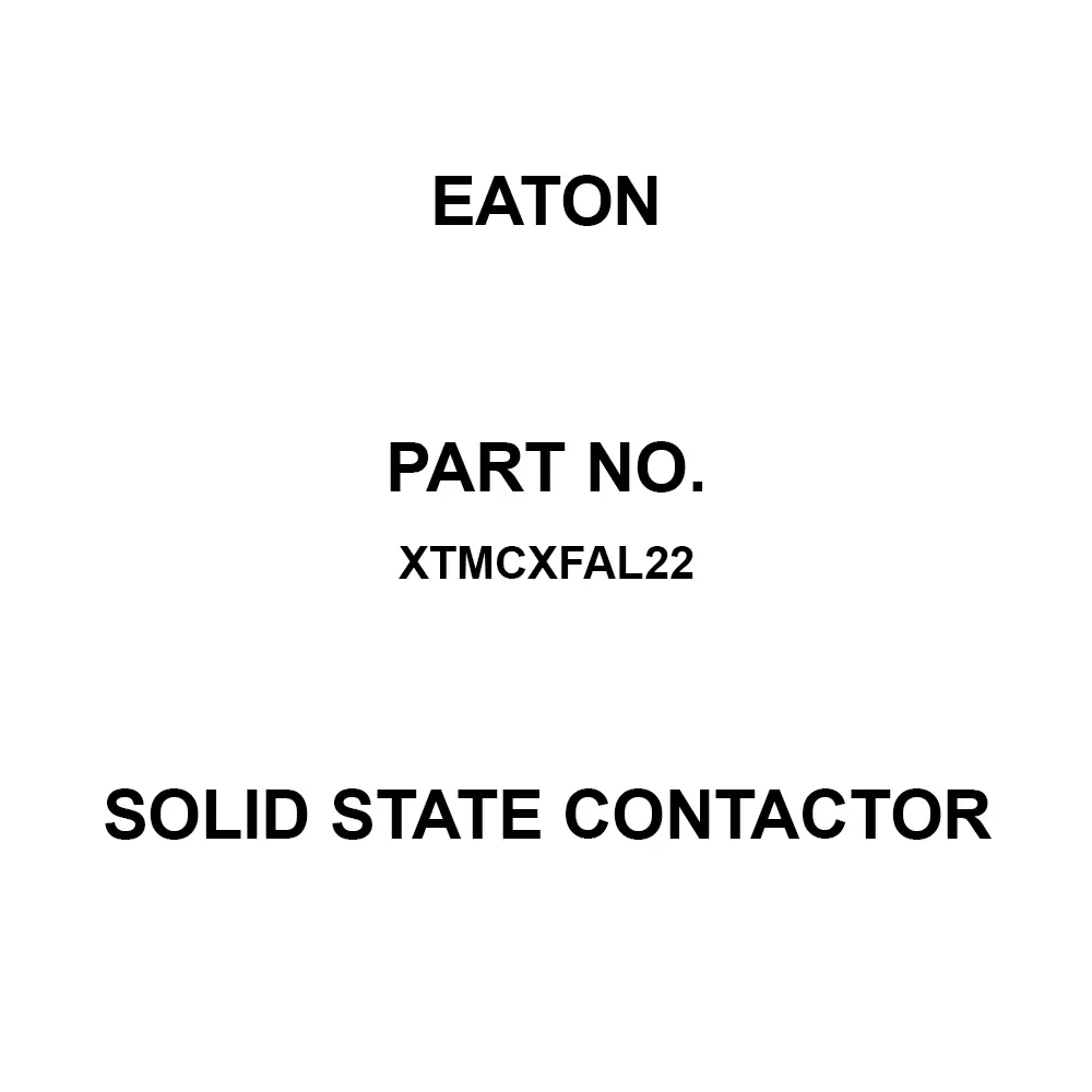 EATON Solid State Contactor DIN Rail Mount, XTMCXFAL22