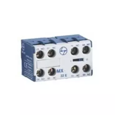 L&T [ Lauritz Knudsen ] 4 NC Top Mounting Add On Auxiliary Contact Block for MX0/6/9/12, CS94037
