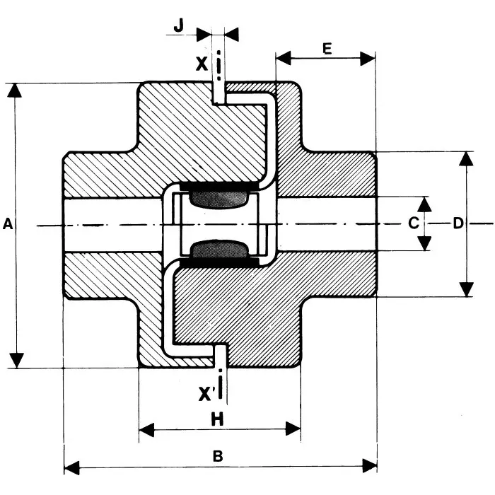 Paulstra Hutchinson Shaft Coupling Coupler 118 mm Outside Diameter, 633044