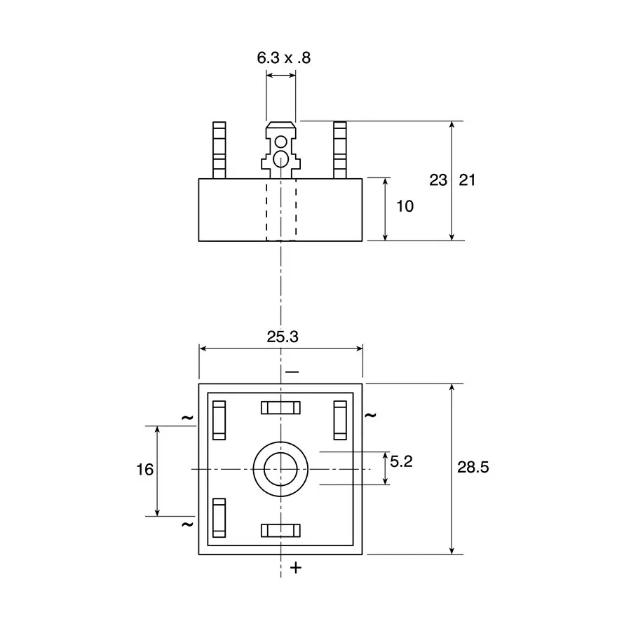 Vishay Bridge Rectifier Through Hole 600 V Peak Reverse Repetitive Voltage , VS-36MT60