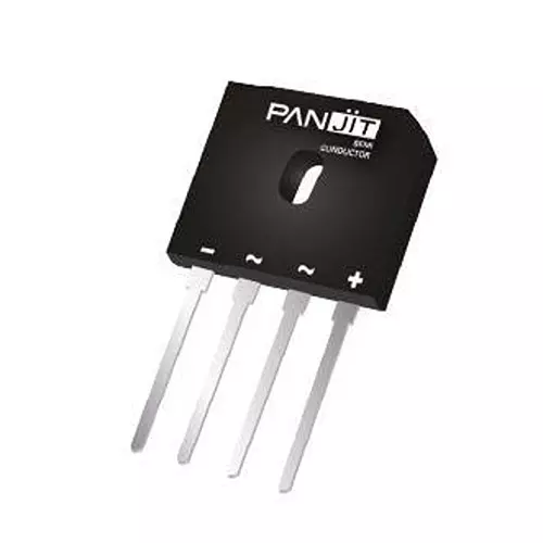 PANJIT Single Phase Bridge Rectifier Through Hole Mount Solder Pin Termination, GBU1010_T0_00601