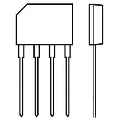 Diodes Incorporated Single Phase Bridge Rectifier Through Hole Mount Solder Pin Termination, RKBP410
