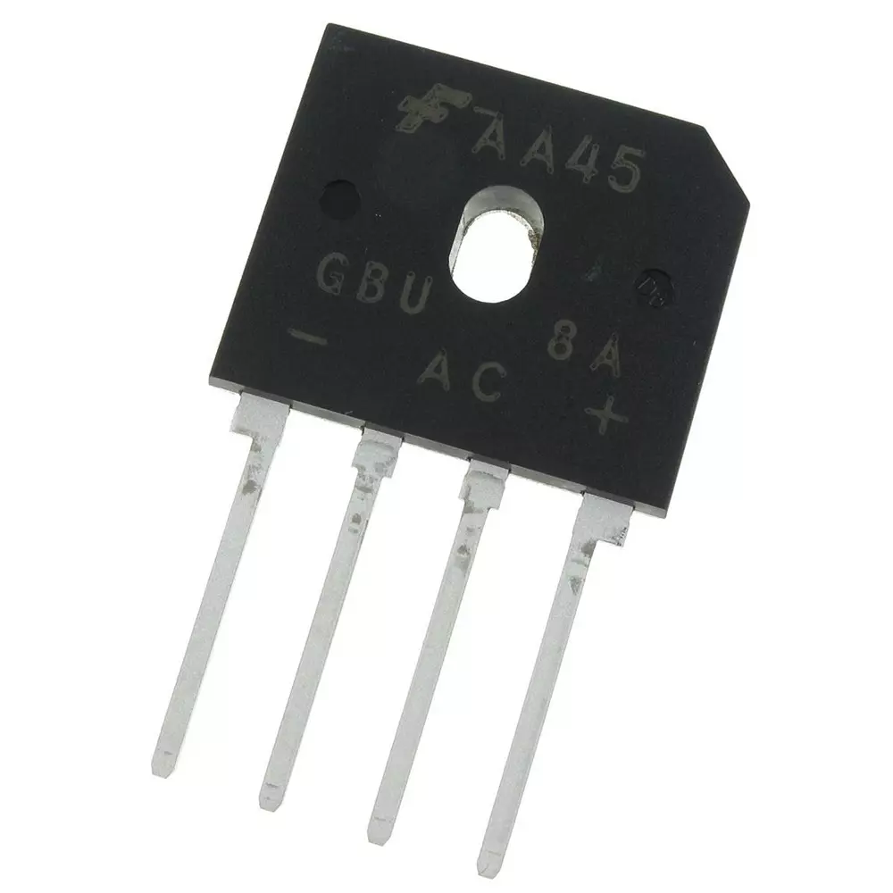 ONSEMI Single Phase Bridge Rectifier Through Hole Mount Solder Pin Termination, GBU8A