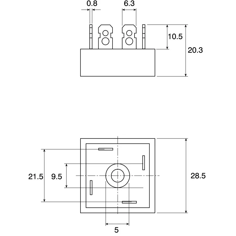 Vishay Bridge Rectifier Screw Mount 50 V Peak Reverse Repetitive Voltage , VS-36MB05A