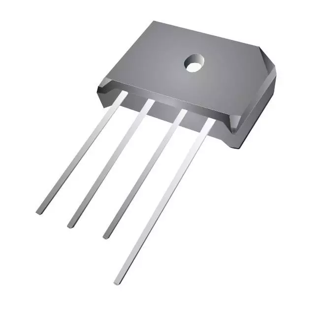 Comchip Single Phase Bridge Rectifier Through Hole Mount Solder Pin Termination, KBU1006-G