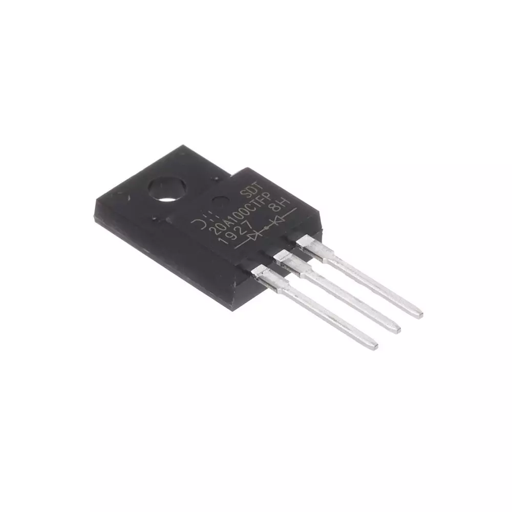 Diodes Incorporated Schottky Rectifier 670 mV Forward Voltage 8 uA Reverse Current, SDT20A100CTFP