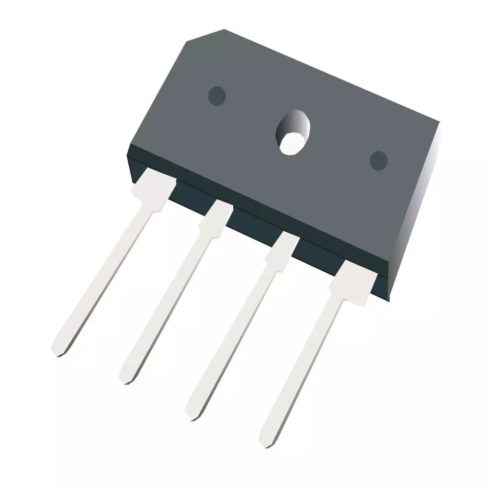 Comchip Single Phase Bridge Rectifier Through Hole Mount Solder Pin Termination, GBU602-G