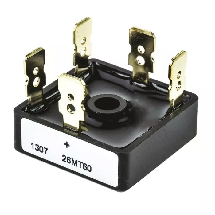 Vishay Bridge Rectifier Through Hole 600 V Peak Reverse Repetitive Voltage , VS-26MT60