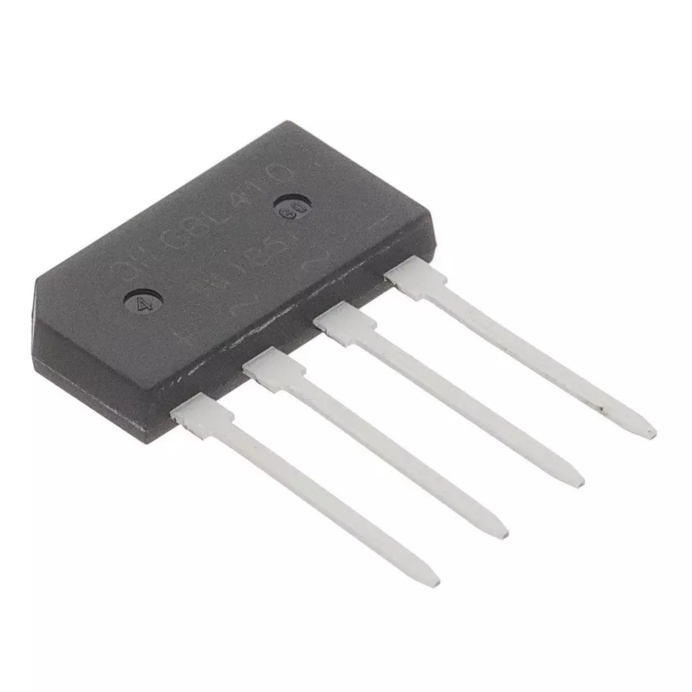 Diodes Incorporated Single Phase Bridge Rectifier Through Hole Mount Solder Pin Termination, GBL410_HF