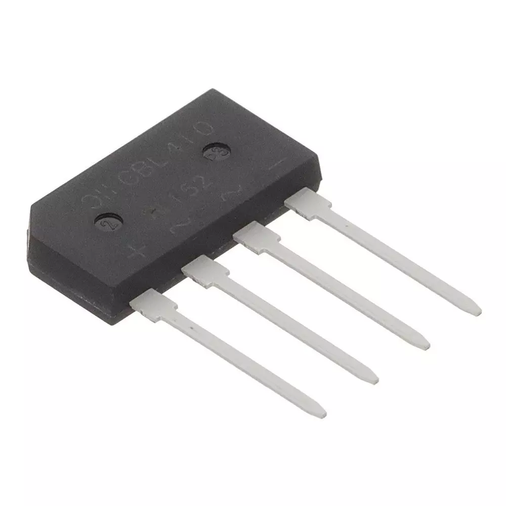 Diodes Incorporated Single Phase Bridge Rectifier Through Hole Mount Solder Pin Termination, GBL410