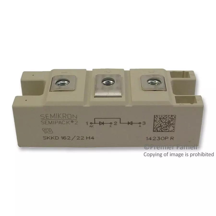 SEMIKRON Diode, Module, 195A, 2.2Kv, SKKD162/22H4