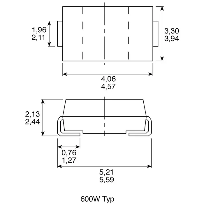 Stmicroelectronics Bi-Directional TVS Diode 37.1 V 2 Pin 600 W DO-214AA (SMB), SM6T39CA (Pack of 10)
