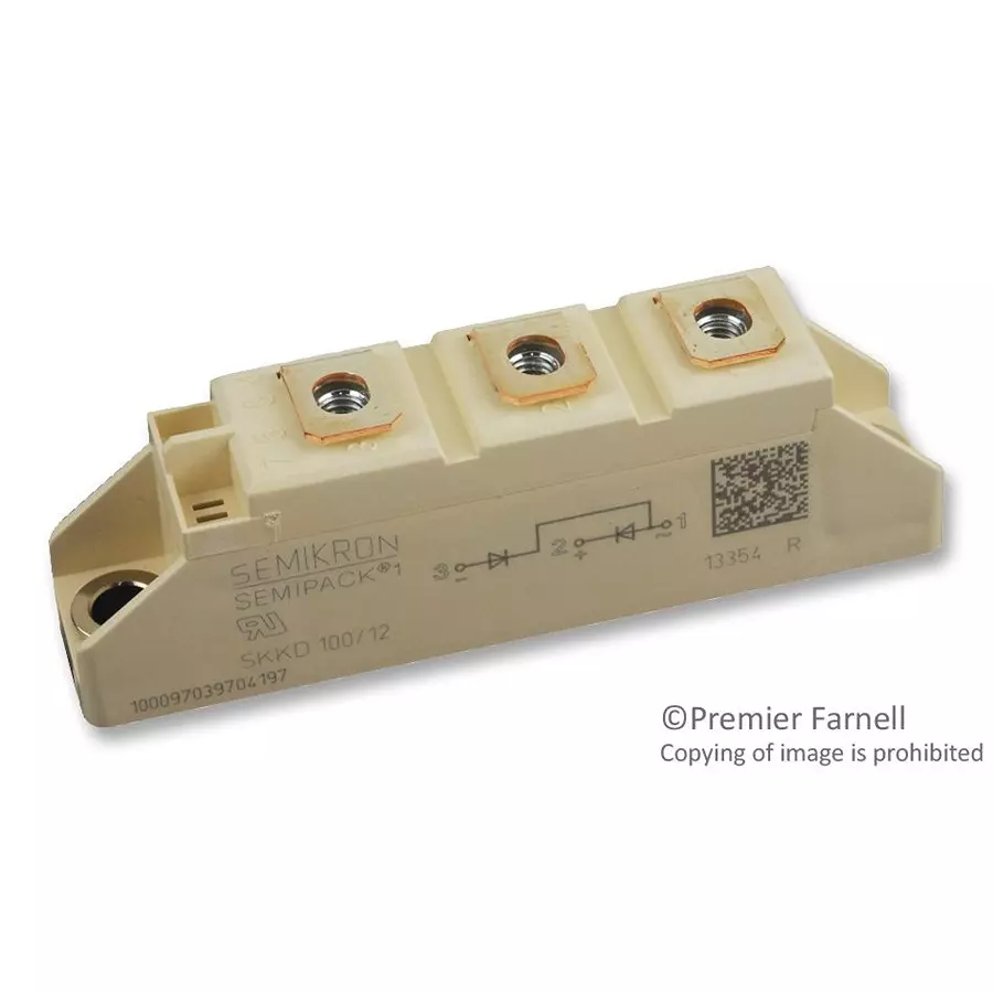 SEMIKRON Diode, Module, 100A, 1.2Kv, 7897151