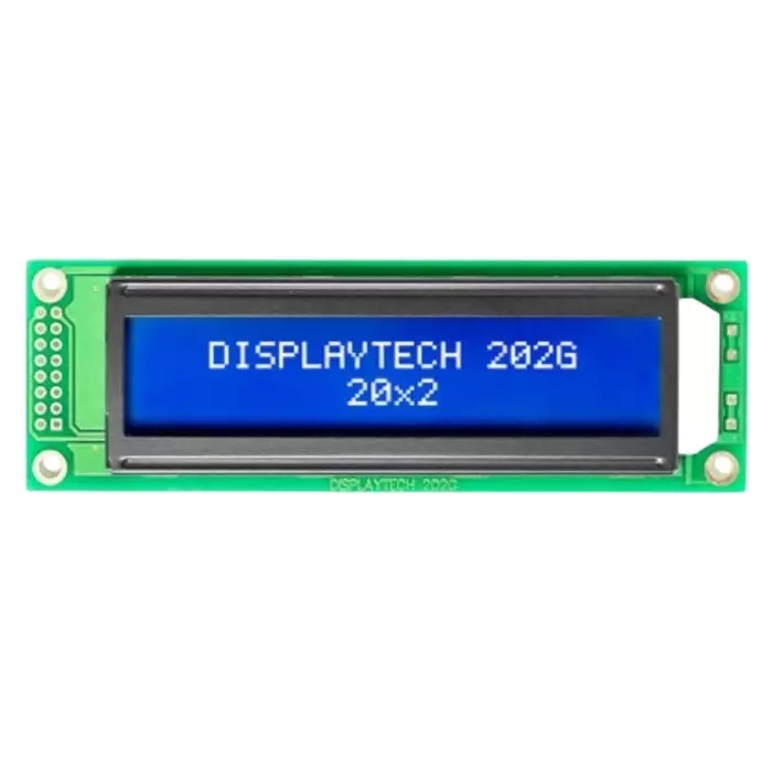 Displaytech 202G Alphanumeric LCD Display White on Transmissive, 202G CC BC-3LP