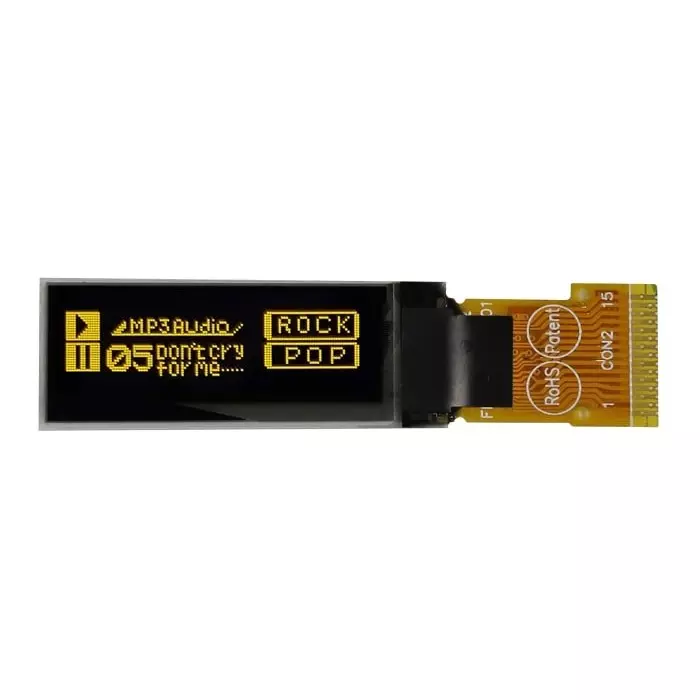 Midas Passive Matrix OLED Display 2.31 cm (0.91 inch) 128x32 Pixels, MDOG128032C2V-YS
